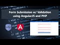 Submitting Form Data using Angular JS and PHP Tutorial