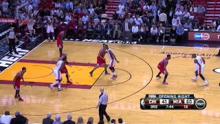 2013-14 NBA Regular Season Miami Heat vs Chicago Bulls Horns Sets