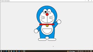 Drawing Doraemon using Python Turtle only | Doreamon Cartoon