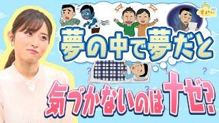 『夢の中で夢だと気づかないのはナゼ？』（す・またん！4月２２日放送分）