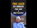 PRK Laser Eye surgery | Pros, Cons & What to Expect | Dr Rohit Shetty #Shorts