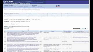 Basic Searching in the Catalog of U.S. Government Publications