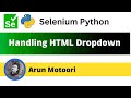 Handling HTML Dropdown using Selenium Python (Selenium Python)