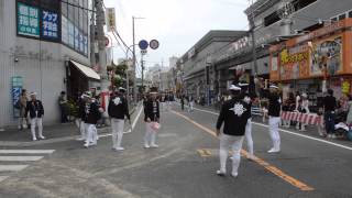 2014和泉市だんじり祭り宵宮　十一町パレード／黒鳥・郷小路、パルコ前（平成26年10月11日）