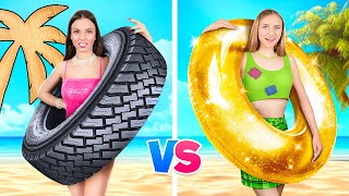 Rich VS Broke Queen at the Beach || Funny Girls Situations