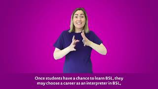 Why we think the British Sign Language GCSE could help to address the interpreter shortage.