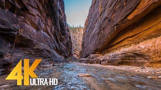 The Narrows - unikāls pārgājiens Zion National Park 4K (Ultra HD) ar Dabas skaņām