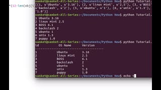 Python Tutorial | Fetch Data And Display Data From Sqlite3 Database In Tabular Format