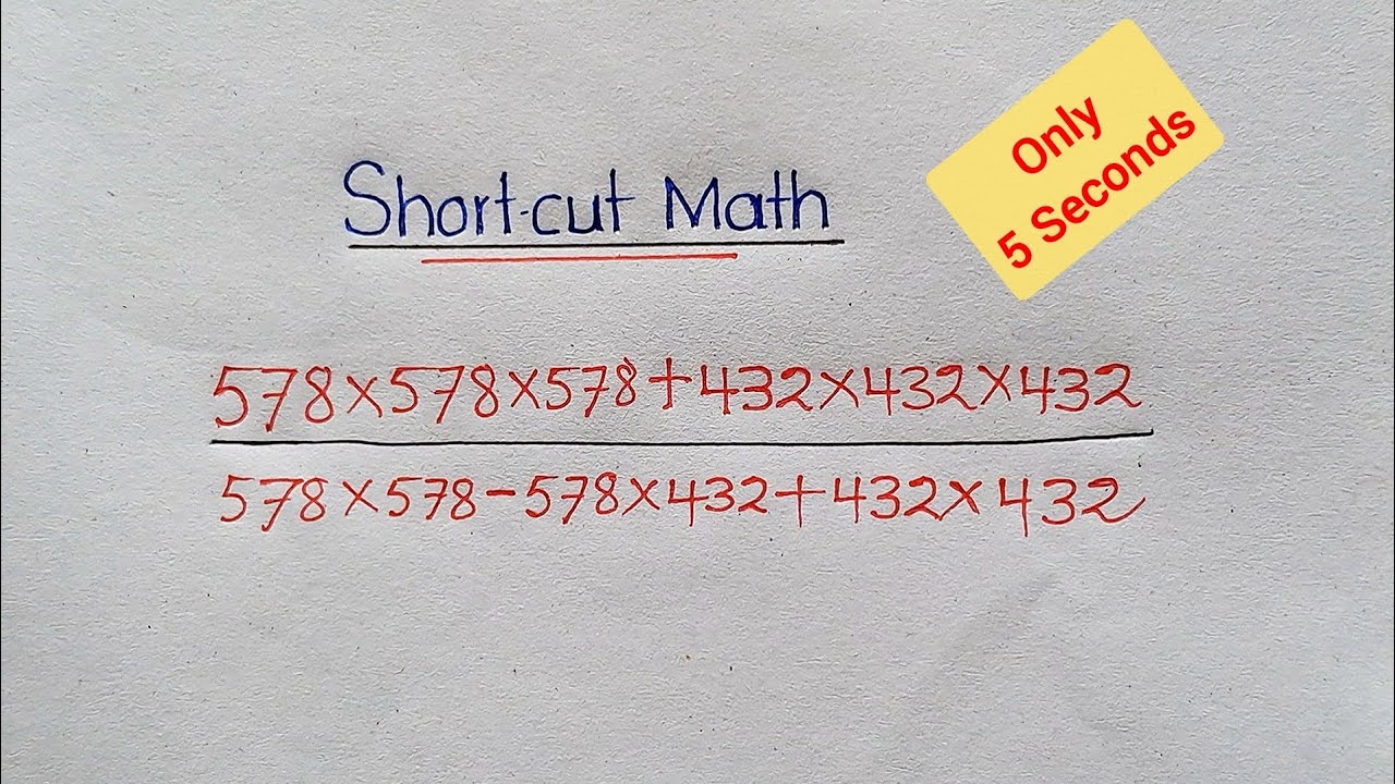 Shortcut Math Multiplication Youtube