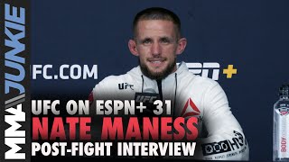 Nate Maness stunned from taking 6 or 7 low blows | UFC on ESPN+ 31 post-fight interview
