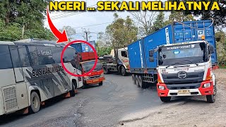 Waduh... Ngeri Sekali Melihatnya !!! Tikungan Sempit Dan Berbahaya Kelok Empat Parsalakan