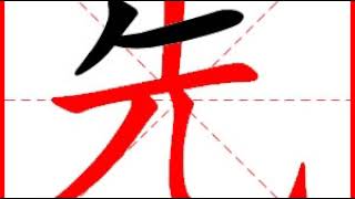 【一笔一划写中文】怎样写先字，先字怎么写，How to write chinese