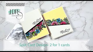 Split Card Design 2 for 1 cards