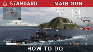 WoWs Legends【PS4 PRO】戰艦世界：傳奇 - Rank 1教學，如何使用主炮？ How to use main gun？Part 2