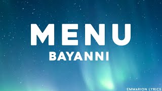 Bayanni Menu Lyrics