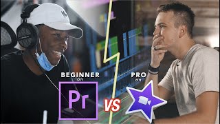 Beginner on Adobe Premiere VS. Pro on iMovie - Editing Showdown!
