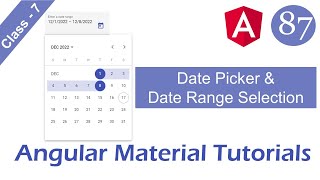 Angular material date picker | Date Picker in angular | angular material tutorial in telugu#angular