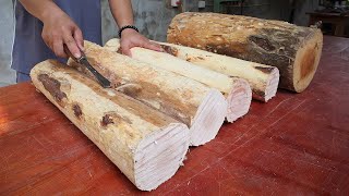 Extreme Peak: Satisfying Skills Handling Hardwood Tree Trunks || Ingenious Woodworking Craftsman
