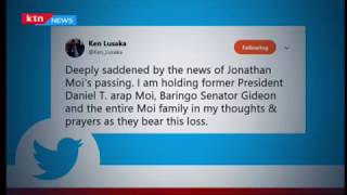 Leaders mourn Jonathan Moi as they send in condolence messages