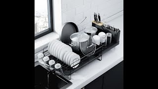 Kitsure Large Dish Drying Rack - Extendable Dish Rack, Multifunctional Dish Rack for Kitchen Counter