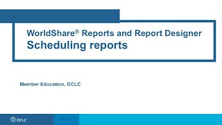 Scheduling reports