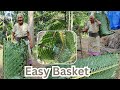 Grandma Weaving a Basket out of Coconut Tree Palm | Ancient Way of Basket Making | Village Lifestyle