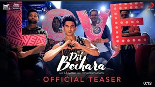 Dil Bechara (Title Track) - Official Teaser |Sushant Singh Rajput | Sanjana Sanghi | A.R.Rahman