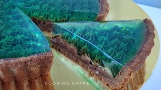 Chocolate mint tart