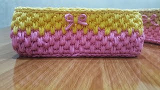 بوكس /سلة/ باسكيت / قاعده مستطيلة بغرزه الحشو العميق/الجزء الأول /How to crochet rectangle basket