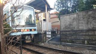 江ノ電　和田塚駅　到着発車　2000形＆10形