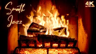 Relaxing Smooth Jazz Music Fireplace ~ Night Jazz Ambience