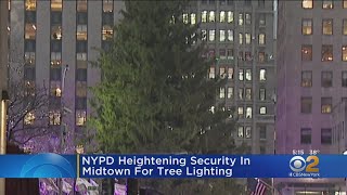 NYPD Ramps Up Security Around Rockefeller Center Tree