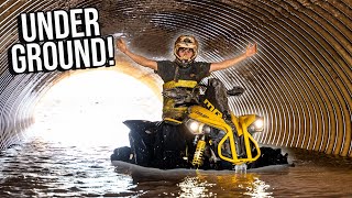 Water Wheelies UNDERGROUND! Abandoned Off-Road Park?