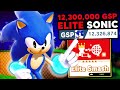 This is what a 12,000,000 GSP Sonic looks like in Elite Smash