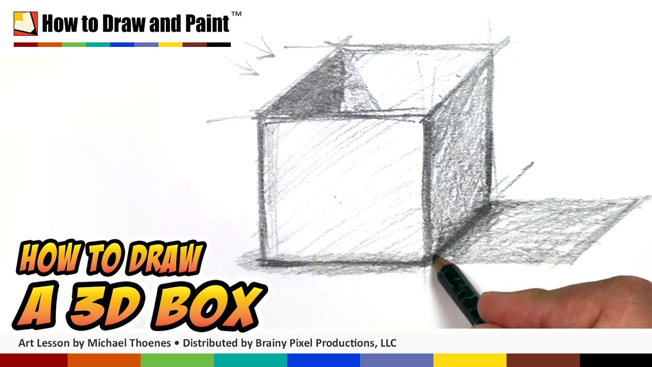 Download Easy 3d Gift Box Drawing Pics Drawing 3d Easy