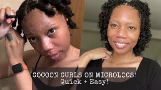 HOW TO: COCOON CURLS ON MICROLOCS/SISTERLOCKS | QUICK + EASY | HEATLESS CURLS OVERNIGHT