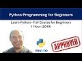 Learn Python - Full Course for Beginners - 1 Hour (2019)