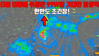 더블 태풍에 뒤이은 99W의 거대한 파괴력 한반도 초긴장!