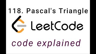LeetCode- 118. Pascal's Triangle | Part-1 | JavaScript | Coding