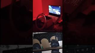 I made a steering wheel & floor pedals for sim racing