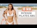 10 MIN INTENSE Pilates ABS (at home workout) Strong Core | Rebecca Louise