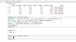 getting data ready pandas with emacs and python