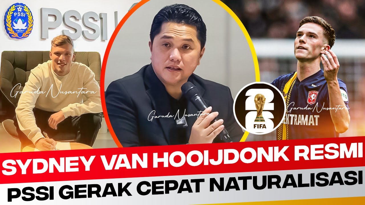 Timnas Indonesia~PSSI Naturalisasi Cepat Striker Sydney Van Hooijdonk ...