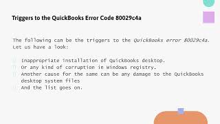 Learn to Resolve QuickBooks Error Code 80029c4a