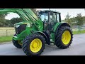 john deere 6195m c w jd 633r loader tractor full walk around video