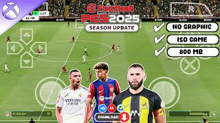 eFOOTBALL PES 2025 PPSSPP ISO NO TEXTURES \u0026 NO SAVE DATA NEW KITS 2025 REAL FACES \u0026 LATEST TRANSFERS