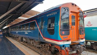 タイ国鉄東線997列車 フアランポーン駅発車 SRT Eastern Line Special Express Diesel Railcar (Sprinter)