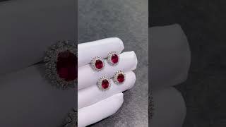 #beautiful Ruby Earrings                #jewelrydesigner #gemstone #jewelry #india