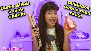 Como alisei o meu cabelo? + como cuido do meu rosto