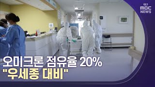 [대구MBC뉴스] 오미크론 점유율 20%...\